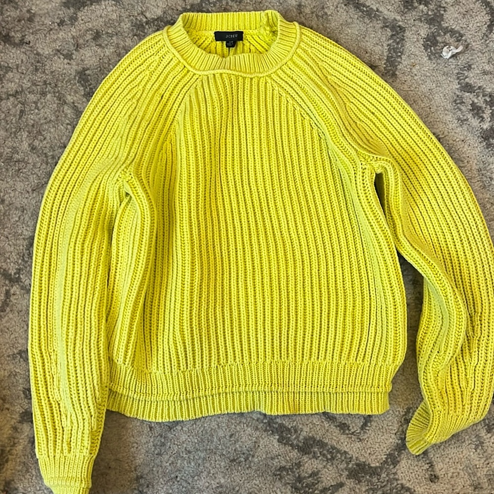 J. Crew Neon Green Sweater
